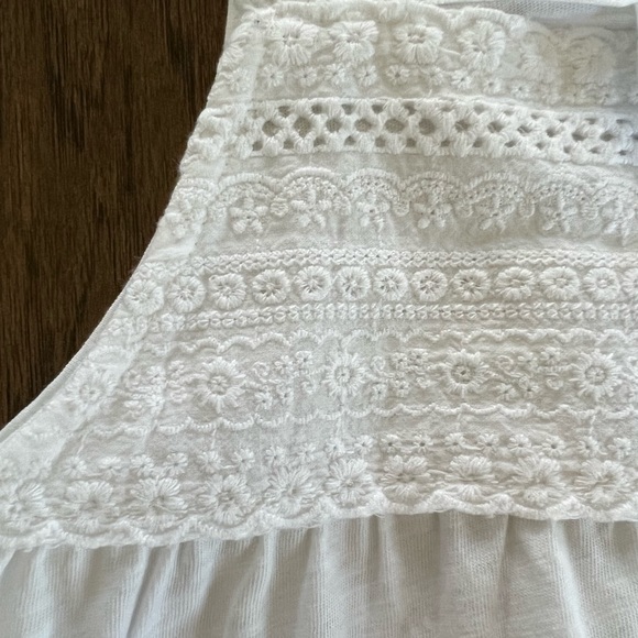 Zara Girls White Sleeveless Crochet Boho Coastal Tank Top Size 8 - Picture 8 of 10
